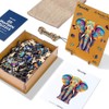 Figured'Art Wooden Puzzle for Adults and Children, 200 Pieces, Animals,