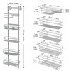 Orimade Over The Door Shower Caddy Adjustable 5 Tier Silver