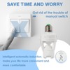 Light Socket Adapter, Screw-in Motion Sensor Bulb Holder for Indoor/Outdoor