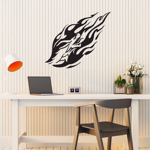 Dragon on Fire Vinyl Wall Decal Dangerous Beast Stickers Mural