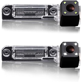4 LED Night Vision: Car Reversing Camera Number Plate Light Rear View Camera Night Vision Replacement for VW Caddy Passat 3C Variant/Touran/Golf IV/Golf Plus/Sharan/Skoda Superb/Multivan