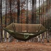 Camping Hammock with Net 210T Nylon Taffeta Automatic Quick Opening