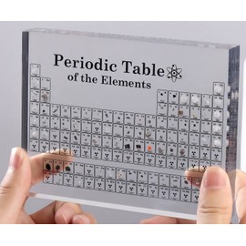 SINXIOER Periodic Table with Real Elements | Periodic Table of 83 Elements | Periodic Table with Real Elements, with Magnifying Glass, Gift Idea for Back to School. Physics Gadgets