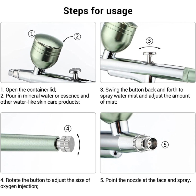 PAKISS Water Light Handheld Nano Spray Facial Oxygen Injection Instrument