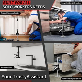 2 Pack Cabinet Jacks, 3rd Hand Support System with 360 LBS Capacity, Adjustable 0 to 23.6 inches for Multifunctional Furniture Lifter Jacks for Wall Tile Height Adjuster Handheld Tool