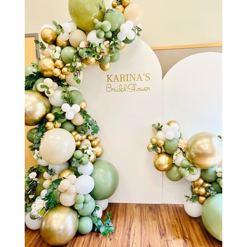 Bezente Sage Green Latex Party Balloons - 100 Pack 12