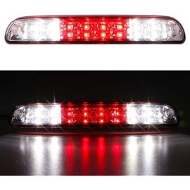 Red 3rd Third Brake Light for Ford Explorer Sport Trac 01-05, for F250 Super Duty/ F350 Super Duty 99-16, for Ranger 93-11, for Mazda B series 94-09, High Mount Stop Light with Electroplating Housing