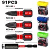 Geinxurn Impact Pozi Screwdriver Bits Set,90 Pcs 1" Magnetic (PZ1/PZ2/PZ3)