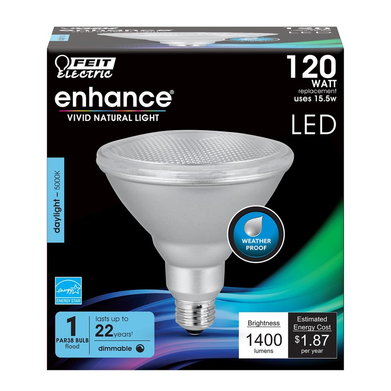 Feit Electric PAR38 LED Bulb, 120W Equivalent, Dimmable, 5000k Daylight,