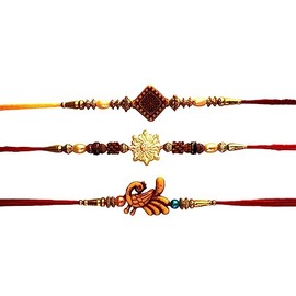 SLNDOKTG Set of 3 Rakhi Thread Rakhi for Sister Raksha Bandha Gift for Your Brother Rakhi Bracelet for Loving Sibling Father Bhabhi Bhaiya Sister Rakhee Gift for Indian Festival Rakhsha Bandhan