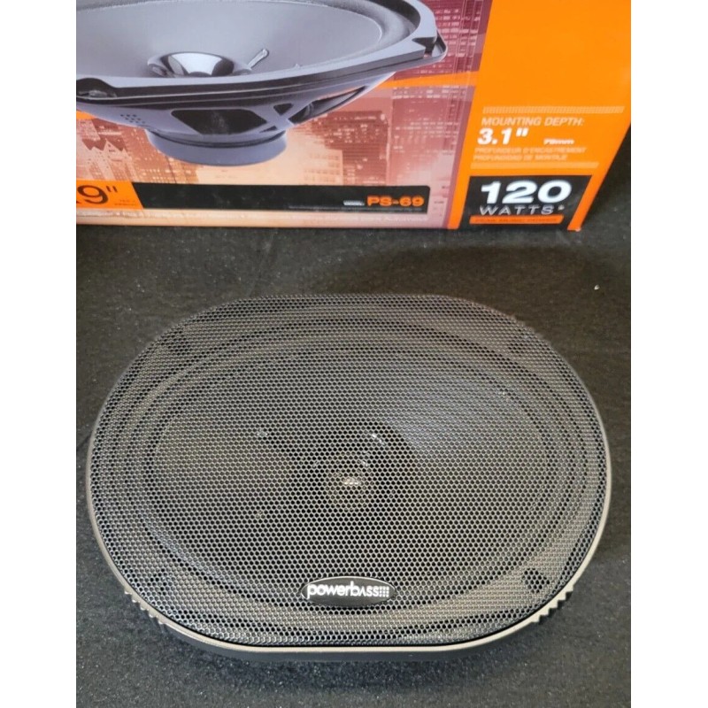 Powerbass PS-69 6x9 Speakers Pair Dual Cone 40w RMS 120w