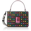 KARL LAGERFELD Women's Simone Studded Satchel Crossbody, Black Multi Combo,