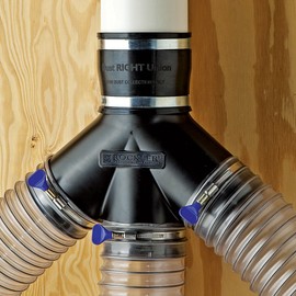 Dust Right 4'' Rubber Union for Dust Collection w/Pair of Clamps - Hose Coupler Eliminate Flimsy Duct Tape Connections - Dust Collector Flexible Rubber Unions Makes Airtight Seal - Hose Clamp