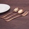 Matte Rose Gold Serving Set，SHARECOOK 5-Piece 18/0 Stainless Steel Large