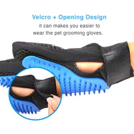 The Season Essentials Pet Hair Removal & Grooming Glove 1Pc. for Dogs & Cats – Bathing & Massaging Glove for Pets - Right Hand, Blue
