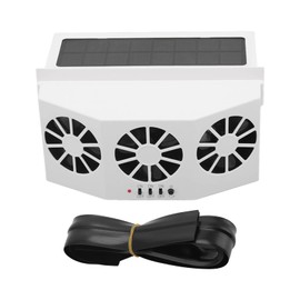 Energy Saving Solar Car Exhaust Fan, Auto Solar Powered Car Cooler, 3 Fans Car Ventilation System with ABS Material, for Smoke Smell and Cool Air Inside Car, Easy to Install