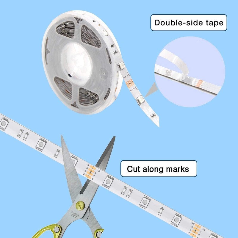 phopollo USB Led Strip Light 10m (5m×2) RBG IC for