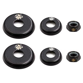 Skateboard Kingpin Nuts Truck Cup Washer Replacement Kit for Skateboard & Longboard Upper/Lower Bushing Washers Hardware Set (Black)