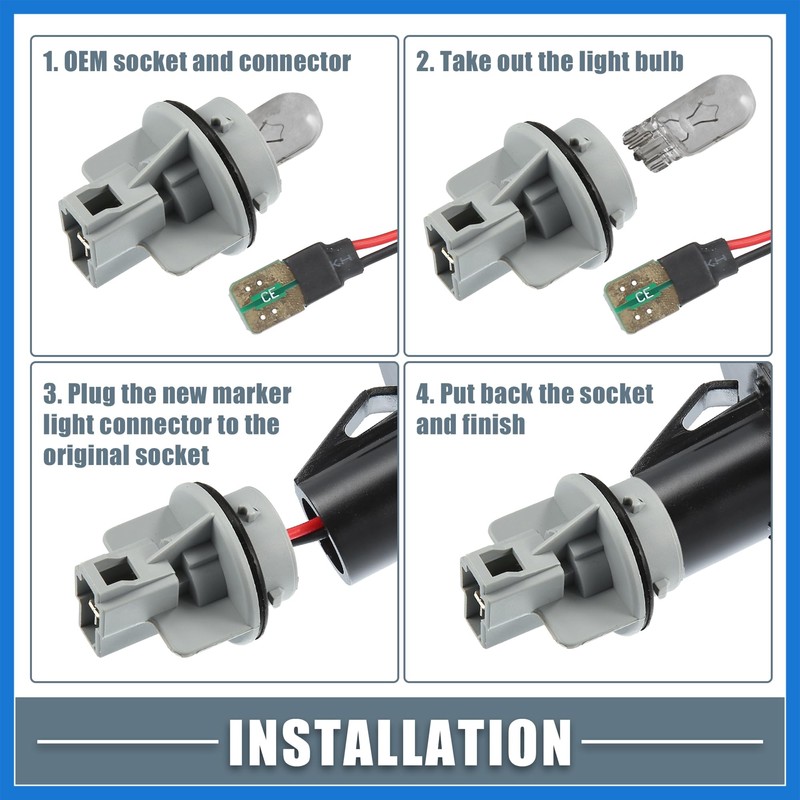 VekAuto LED Side Marker Repeater Indicator Turn Signal Light GJ6A-51-120E
