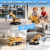 MQDMINI Remote Control Excavator and Dump Truck Toy Set -
