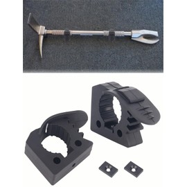 Quick Release Rubber Clamp, Halligan Tool Holder for Mounting Tools & Equipment 1" - 1-1/3" Diameter for Home; Garage; Boat; RV; ATV & Off-Road; Outdoor & Indoor (Pack of 2)