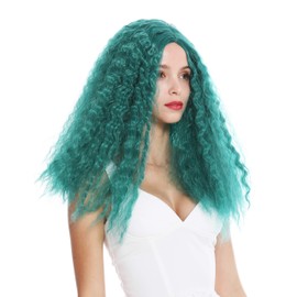 WIG ME UP - YZF-7304-BD Women's Wig Long Super Voluminous Frizzy Curls Middle Parting Green Elf Fairy
