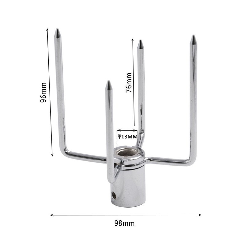 Onlyfire 6008 BBQ Roast Rotisserie Skewer Forks for 8x8 mm