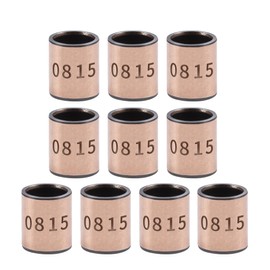 Skweawert 10Pcs Sleeve Bearing 8mm Bore x 10mm OD x 15mm Length Plain Bearings Wrapped Oilless Bushings for Printing Machines, Textile Machines, Hydraulic Transport Vehicles