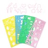 16 Rainbow Colouring Pencils+4 Animal Drawing Stencils,7 in 1 Coloured