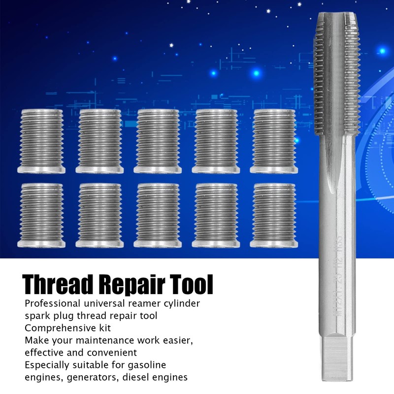 Spark Plug Thread Repair Tool, Universal M10 X 1.25 Bolt,
