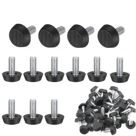 Naisfei Pack of 45 Adjustable Furniture Feet, Adjustable Foot, Screw Feet, Furniture Levelling Feet, M8 x 25 mm, Thread Feet, Levelling Foot for Furniture, Feet, Chair, Table
