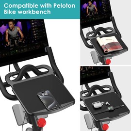 KMOUANTS Tabletop Tray Holder Compatible with Peloton Bike (Not Bike Plus for Tablets, laptops, Books, Phones, etc. - Riding Work Surface ，Bikes Accessories for Peloton
