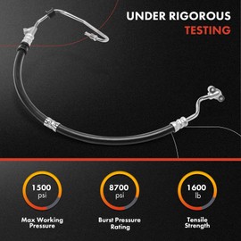 A-Premium Power Steering Hose Pressure Hose Line Assembly Compatible with Honda Accord 1998 1999 2000 2001 2002 2.3L, EXC. VTEC ENG, Pump To Rack, Replace# 53713S84A03