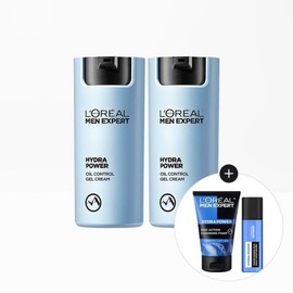 Loreal 맨 엑스퍼트 이드라 파워 오일 컨트롤 젤 크림 50ml 1+1+클렌징폼 50ml+올인원 22ml랜덤) Men Expert Hydra Power Oil Control Gel Cream 50ml 1+1+Cleansing Foam 50ml+All-in-One 22ml(Random)