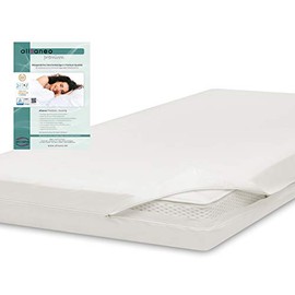 allsaneo Premium Allergy Sufferers Mattress Cover 180 x 200 x 30 cm | Allergy Cover Extra Soft and Lightweight | Anti Mite Encasing | Dust Mite Protection | Allergy-Proof Intermediate Cover | TÜV