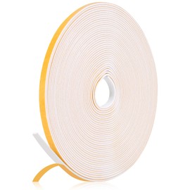 32Feet Weather Stripping Seal 1/4 Inch X 1/16 Inch for Door Window, High Density Foam Tape, Soundproofing, Insulation Strip, Door Sealers for Door Frame- White