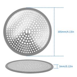 Gragloir 11 cm Drain Strainer, Hair Catcher, Dirt Catcher, Sink Strainer, Sink Strainer, Drain Strainer for Shower, Bathtub, Kitchen, Bathroom, Metal Hair Strainer