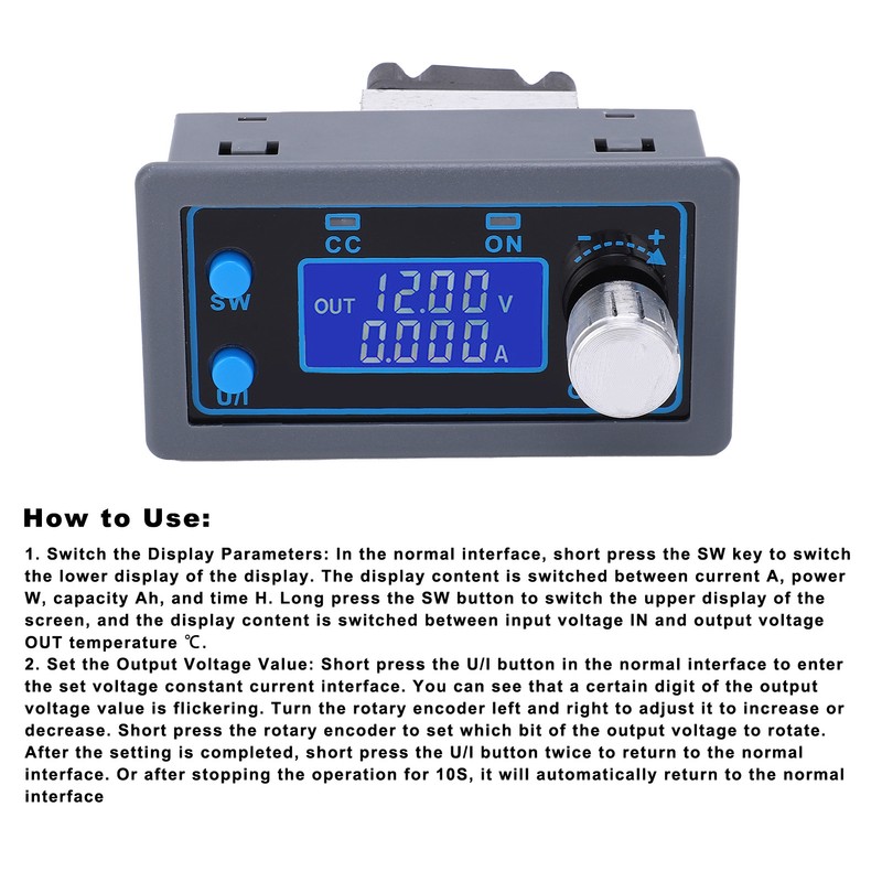 Buck Boost Converter LCD Display Programmable Numerical Control Voltage Power