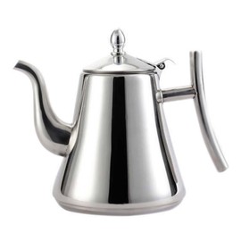 Teapot with Filter 201 Stainless Steel Thickened Gooseneck Pour Over Coffee Kettle for Home Kitchen 1.2L