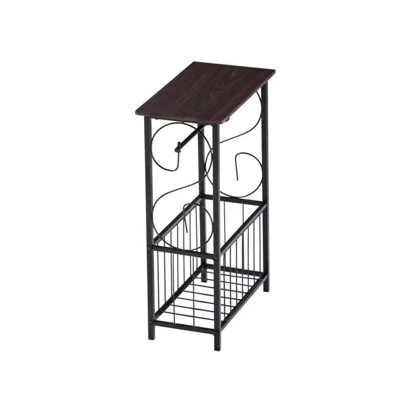 Multifunctional Dark Brown (37 X 20 X 55)cm Bathroom Table