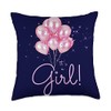 Happy Baby Designs It's A Girl Throw Pillow, 18x18, Multicolor