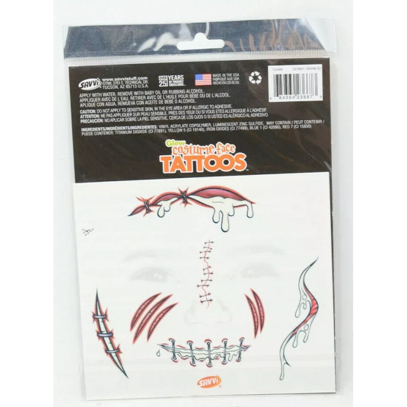 Savvi Glow Face Tattoos