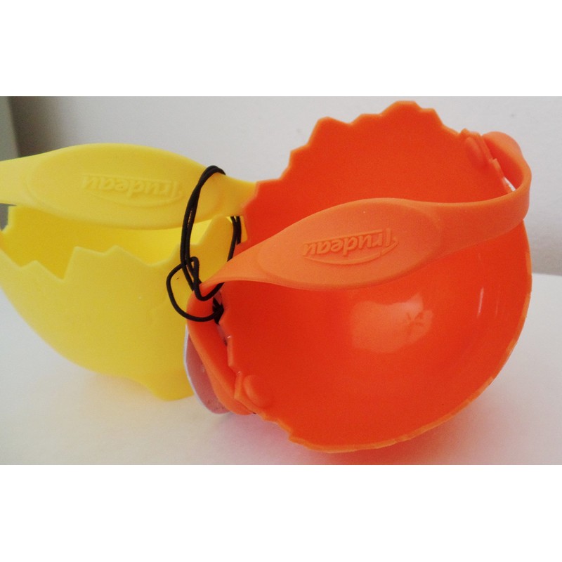 Trudeau Egg Poachers, Yellow and Orange, Set of 2, Round,