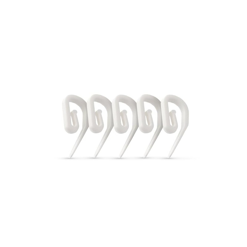 Realm White Plastic Curtain Hooks – Durable Drapery Hooks for
