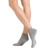 Hudson Women's Trainer Socks Air Plush Plush Sole, Silver 0502