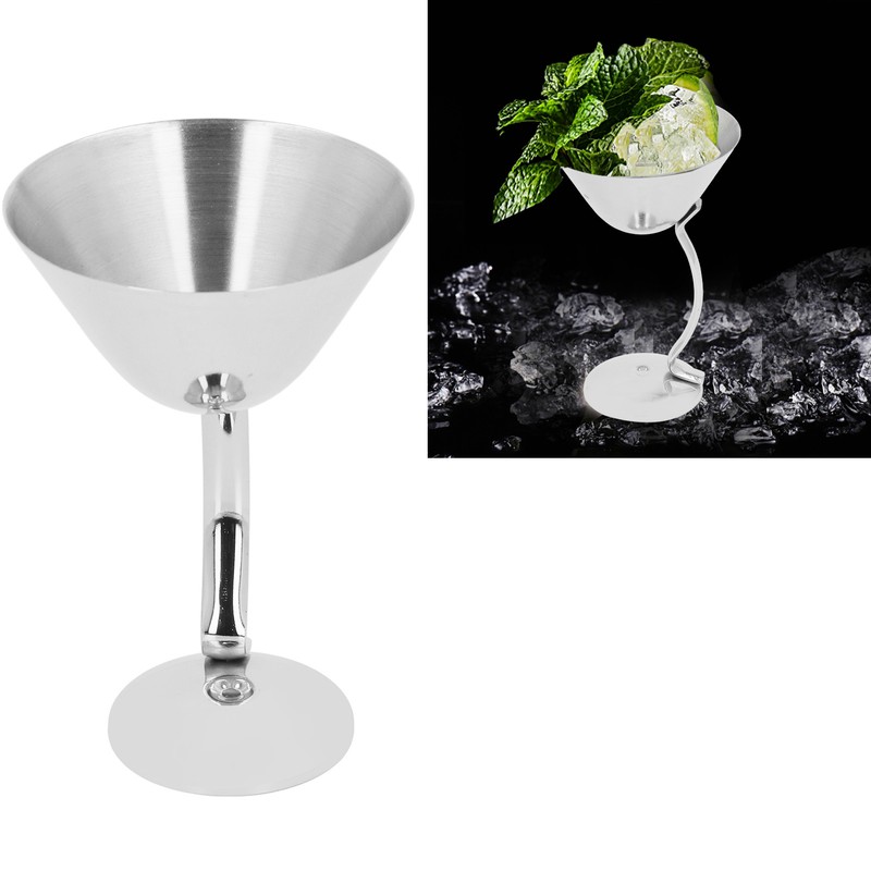150ml Stainless Steel Martini Cocktail Glass Copper Plated Metal Wine
