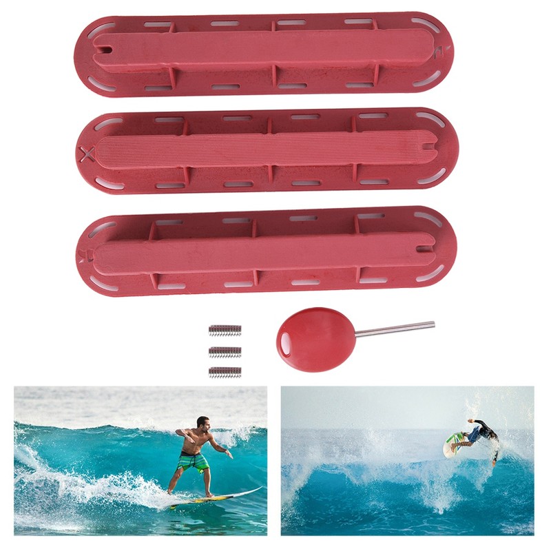 3Pcs Plastic Surfboard Fin Plug Base Finned Box Surfing Board