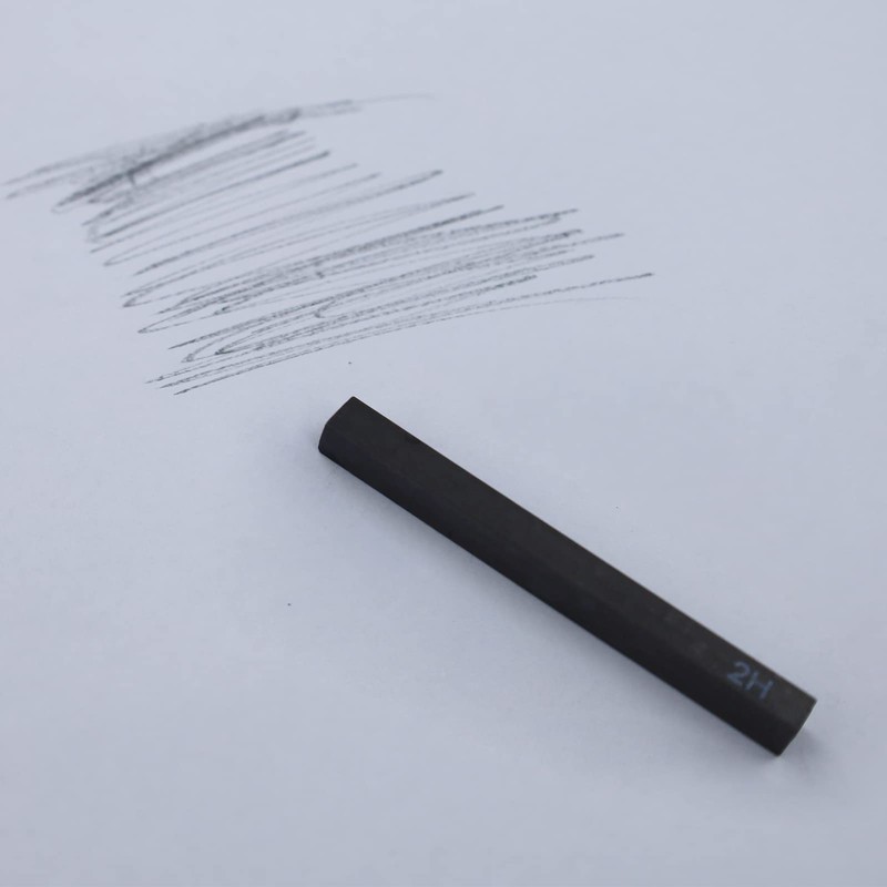 12 Pieces Graphite Material Sticks with 3 Blending Stumps, Square