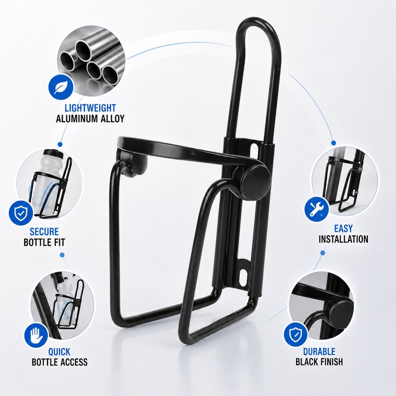 Bike Bottle Holder for Road and Mountain Bikes - Lightweight