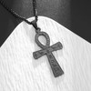 Gifts for Son Necklace Black Chain Mens Cross Pendant Pendant